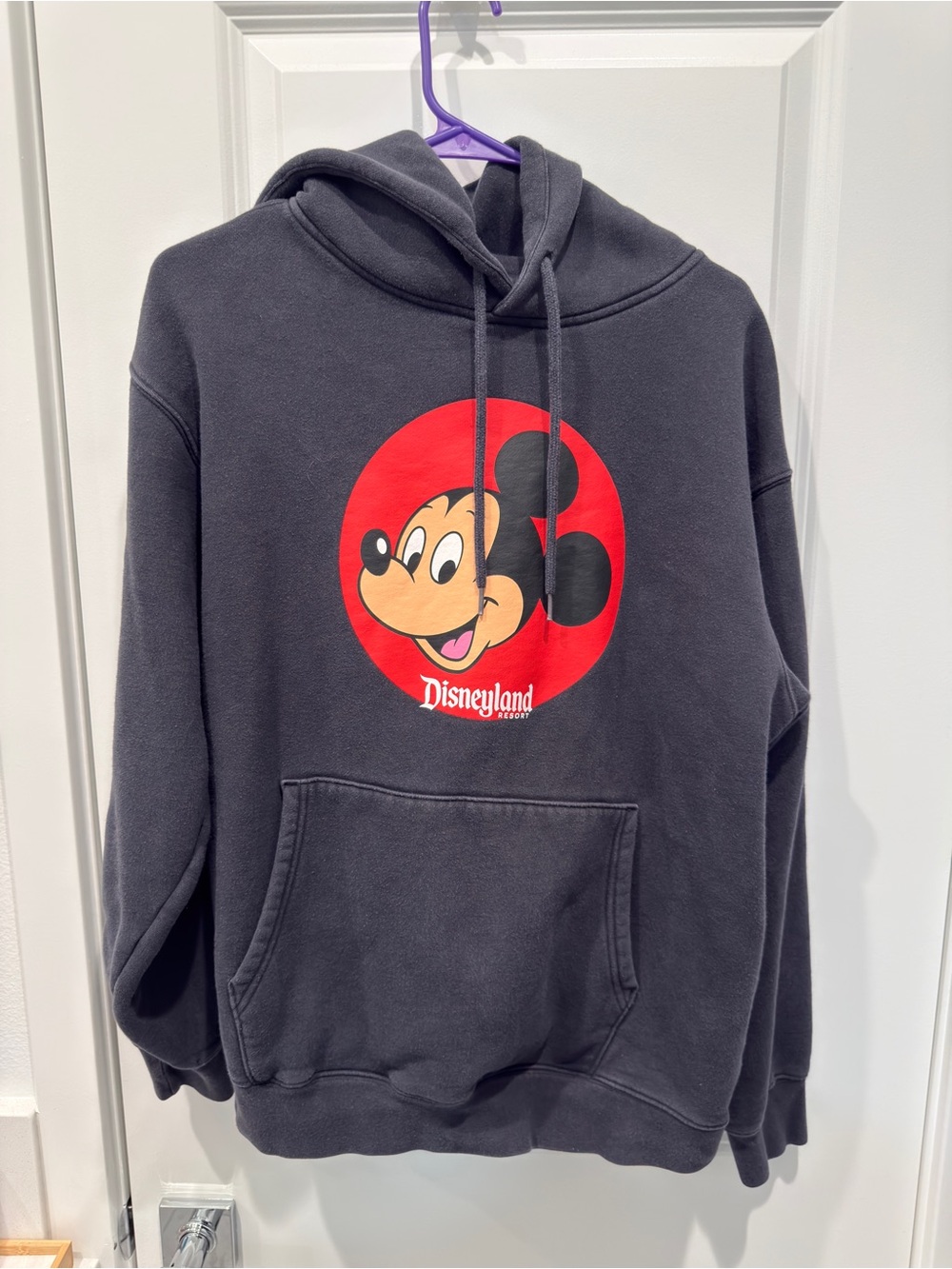 DISNEYLAND/MICKEY MOUSE LARGE BLACK HOODIE ADULT UNISEX